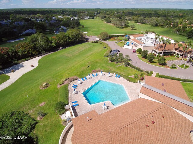 113 Club House Blvd, New Smyrna Beach, FL 32168 - birds eye view of property featuring golf course view