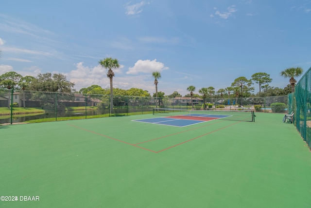 view of tennis court