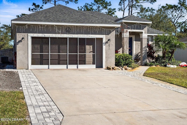 view of front of home featuring a garage