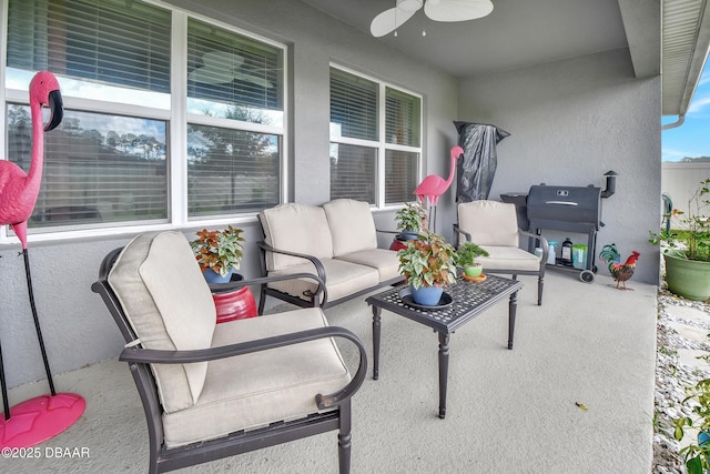 316 Nowell Loop, Deland, FL 32724 - view of patio with a ceiling fan and outdoor lounge area
