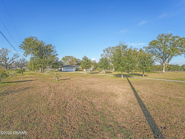 view of yard featuring a rural view