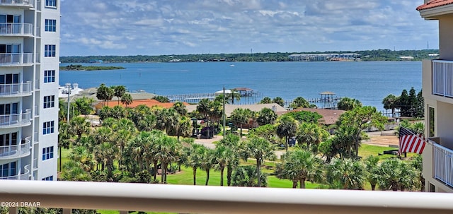 view of water feature