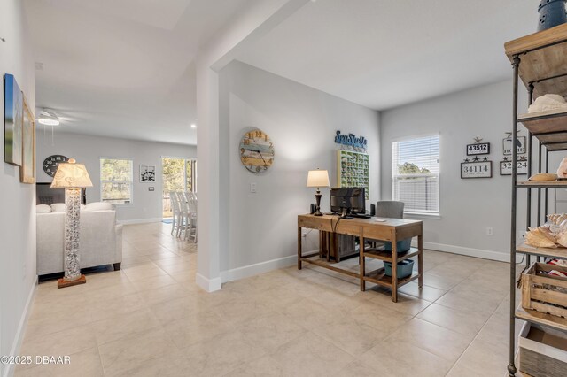 home office with plenty of natural light