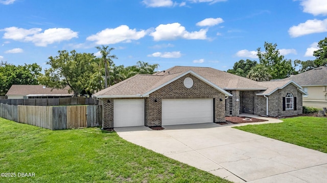 1001 Grassy Rdg, Port Orange, FL 32127 - view of front facade featuring brick siding, an attached garage, driveway, and roof with shingles