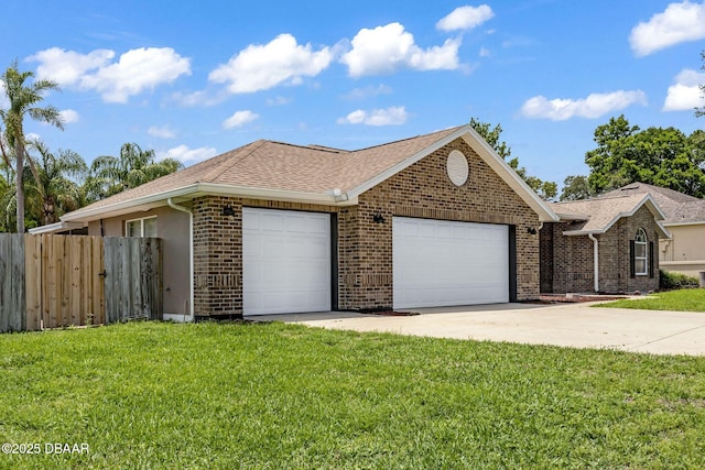 1001 Grassy Rdg, Port Orange, FL 32127 - ranch-style home featuring an attached garage, concrete driveway, brick siding, and roof with shingles