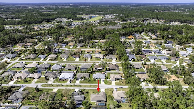 drone / aerial view with a residential view