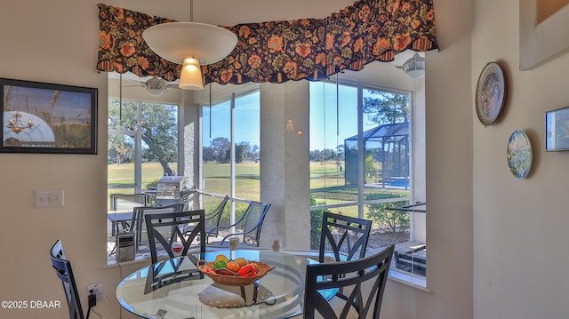 view of dining area