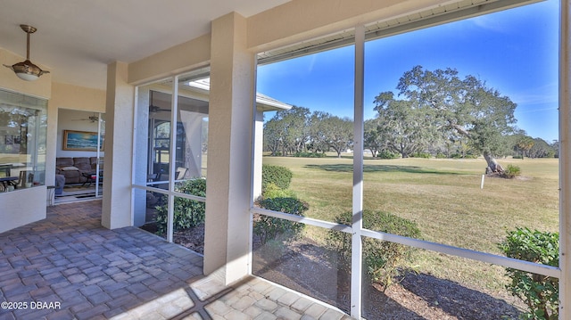 view of sunroom