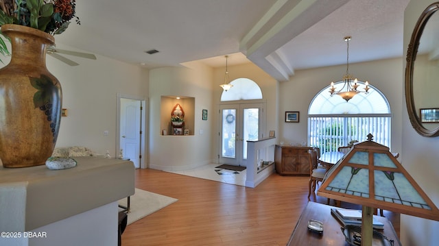 foyer with light hardwood / wood-style flooring