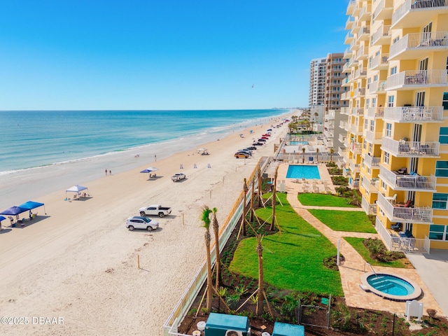 water view featuring a beach view