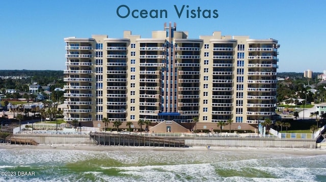 1925 S Atlantic Ave Unit 411, Daytona Beach Shores, FL 32118 - view of apartment building / complex with a water view