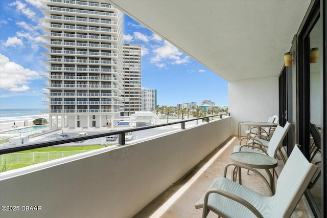 901 S Atlantic Ave Unit 202, Ormond Beach, FL 32176 - balcony with a water view and a view of city