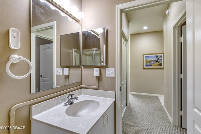 bathroom featuring vanity and tile patterned floors