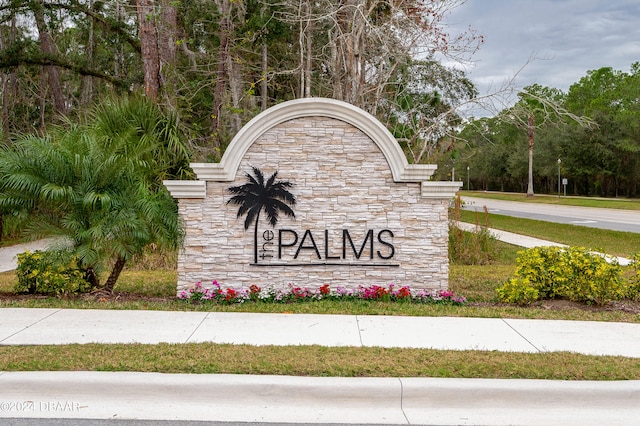 view of community sign