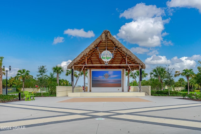 view of community featuring a gazebo