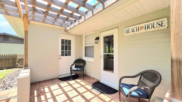 52 Palm Dr, Ormond Beach, FL 32176 - view of patio with a pergola