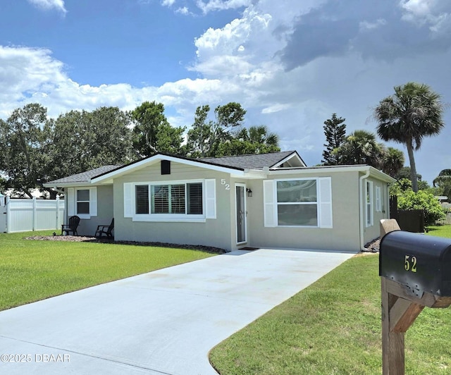 52 Palm Dr, Ormond Beach, FL 32176 - single story home featuring stucco siding and concrete driveway