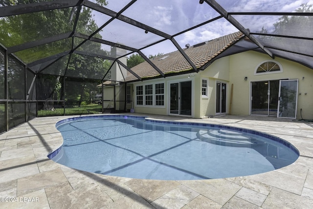 outdoor pool featuring a patio area