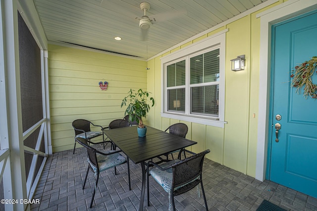 view of patio with covered porch