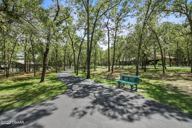 view of home's community featuring a yard