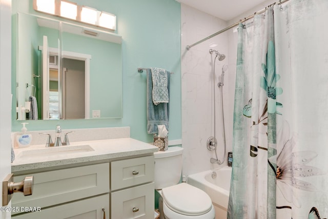 2917 Carriage Dr, South Daytona, FL 32119 - bathroom featuring vanity and shower / tub combo