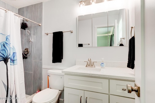 2917 Carriage Dr, South Daytona, FL 32119 - bathroom featuring vanity and a shower with shower curtain