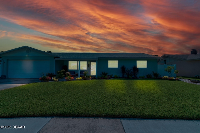 2917 Carriage Dr, South Daytona, FL 32119 - single story home with concrete driveway, a yard, and an attached garage