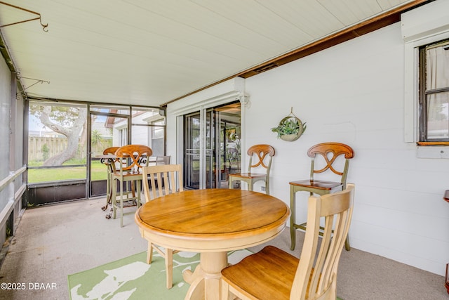 view of sunroom