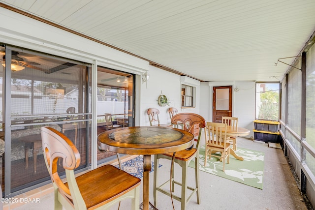 view of sunroom / solarium