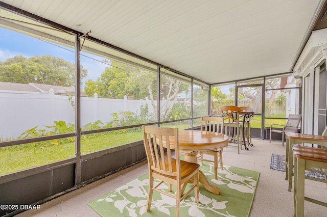 view of sunroom