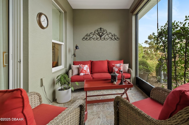 view of sunroom