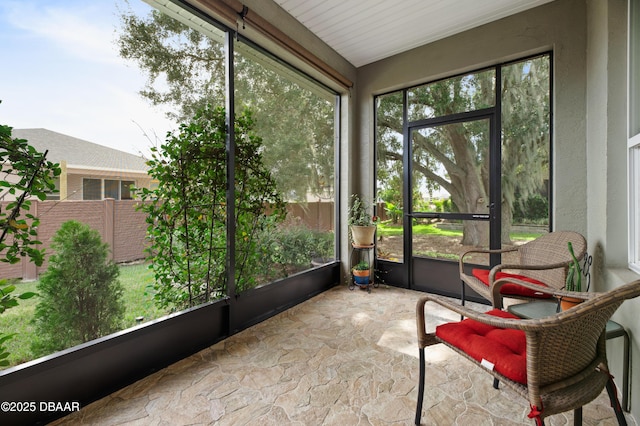 view of sunroom