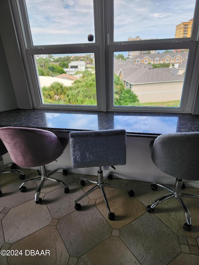 office area with plenty of natural light