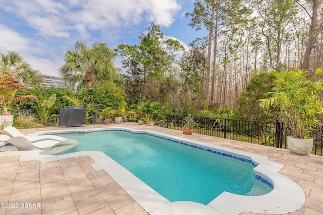 view of pool with a patio area