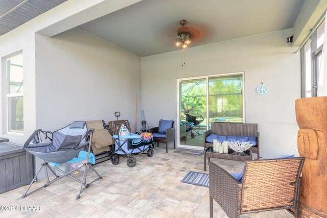 view of patio / terrace featuring an outdoor hangout area