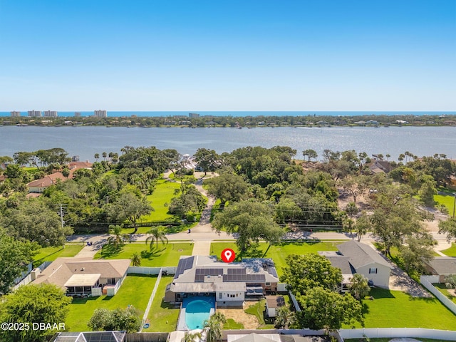 792 N Beach St, Ormond Beach, FL 32174 - aerial view of residential area with a large body of water and a pool