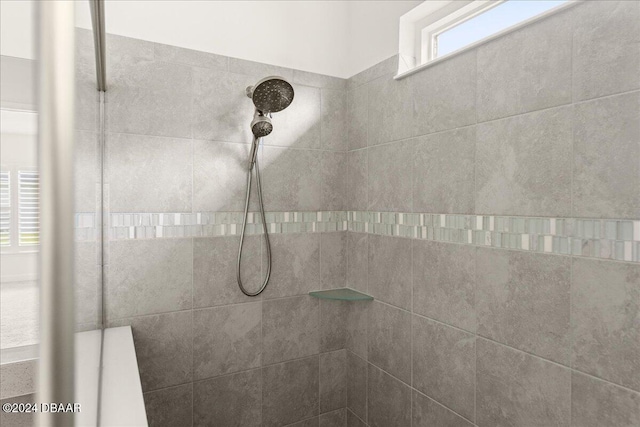 room details with a tile shower