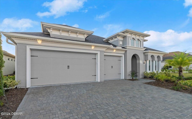 view of front of home featuring a garage