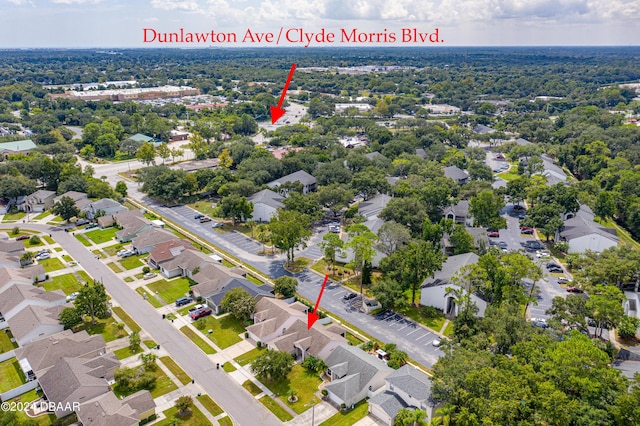 aerial view featuring a residential view