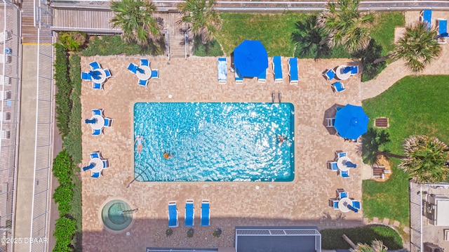 3737 S Atlantic Ave Unit 504, Daytona Beach Shores, FL 32118 - aerial view of a pool
