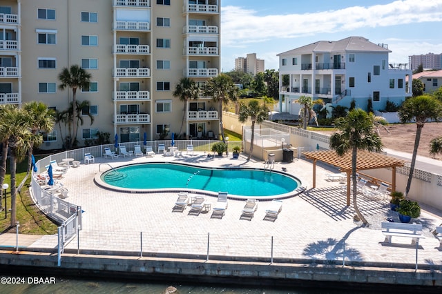 view of pool with a patio area