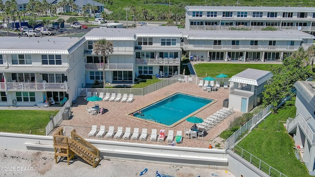 4849 Saxon Dr Unit C202, New Smyrna Beach, FL 32169 - aerial view of a pool