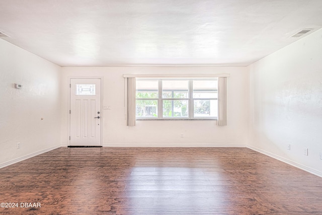 entrance foyer featuring dark hardwood / wood-style flooring