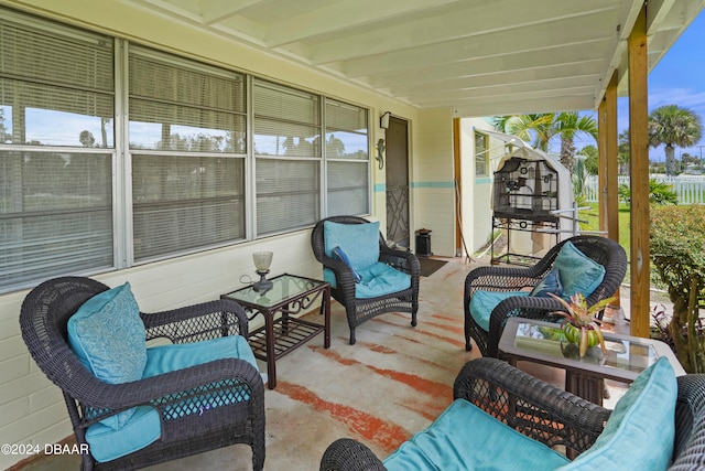 view of patio / terrace featuring an outdoor hangout area