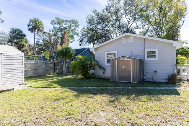 view of outdoor structure with a yard