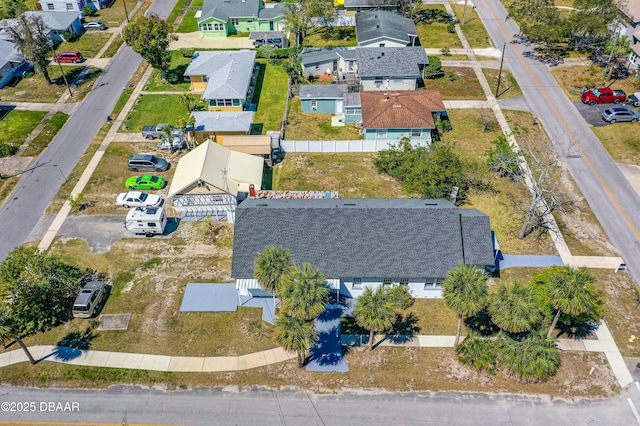 aerial view featuring a residential view