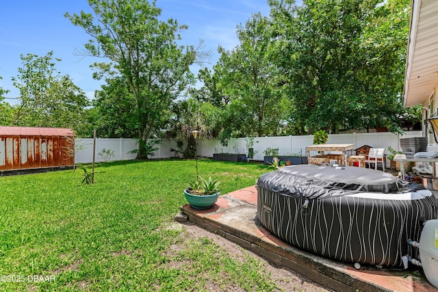 532 Lafayette St, Port Orange, FL 32127 - view of yard featuring a hot tub
