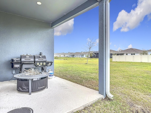 view of patio with a residential view