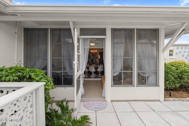 view of doorway to property