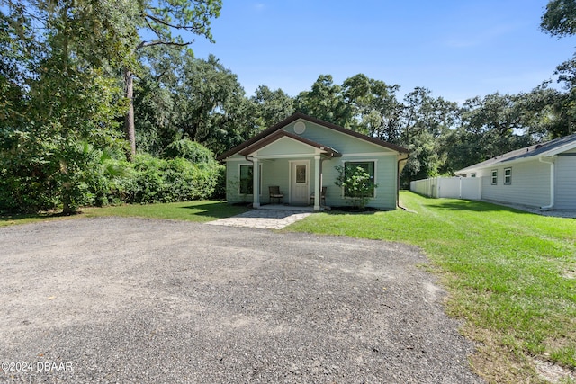 view of outdoor structure with a lawn